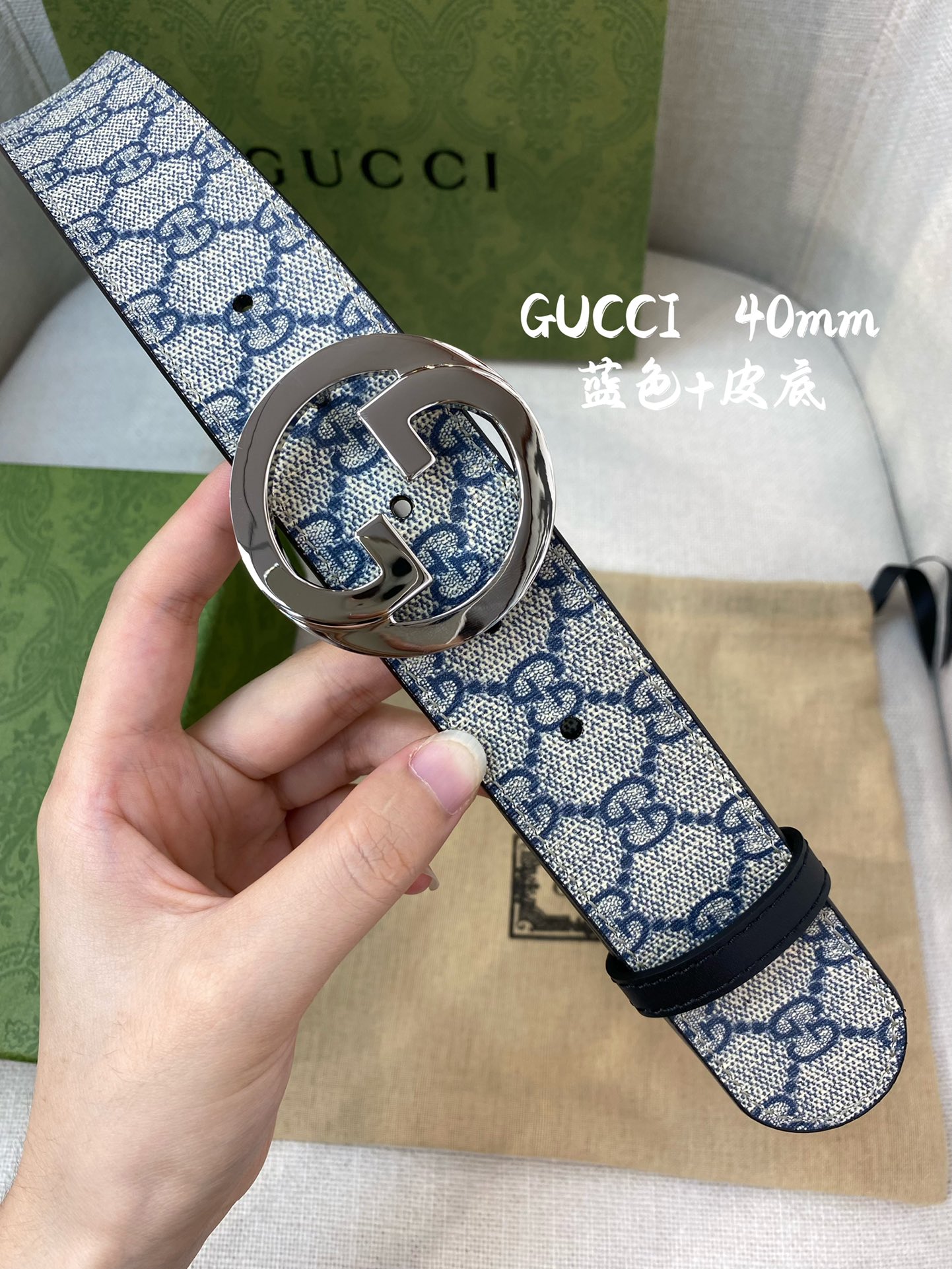 Gucci古奇官网经典款正品规格原单品质专柜VC提花面料头层牛皮底官网38mm