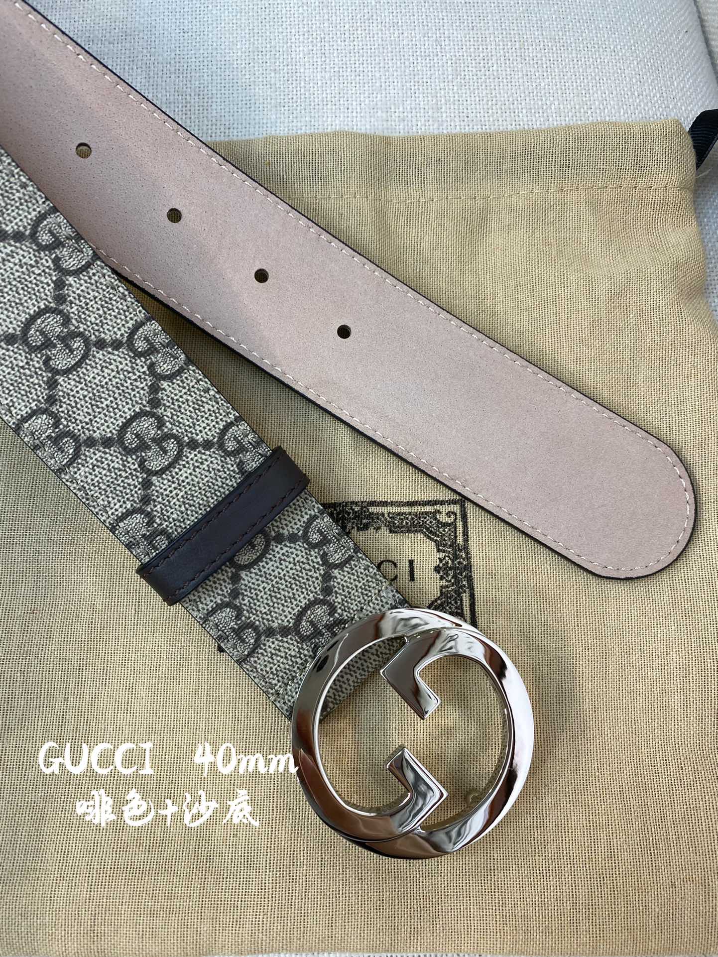 Gucci古奇官网经典款正品规格原单品质专柜VC提花面料头层牛皮底官网38mm