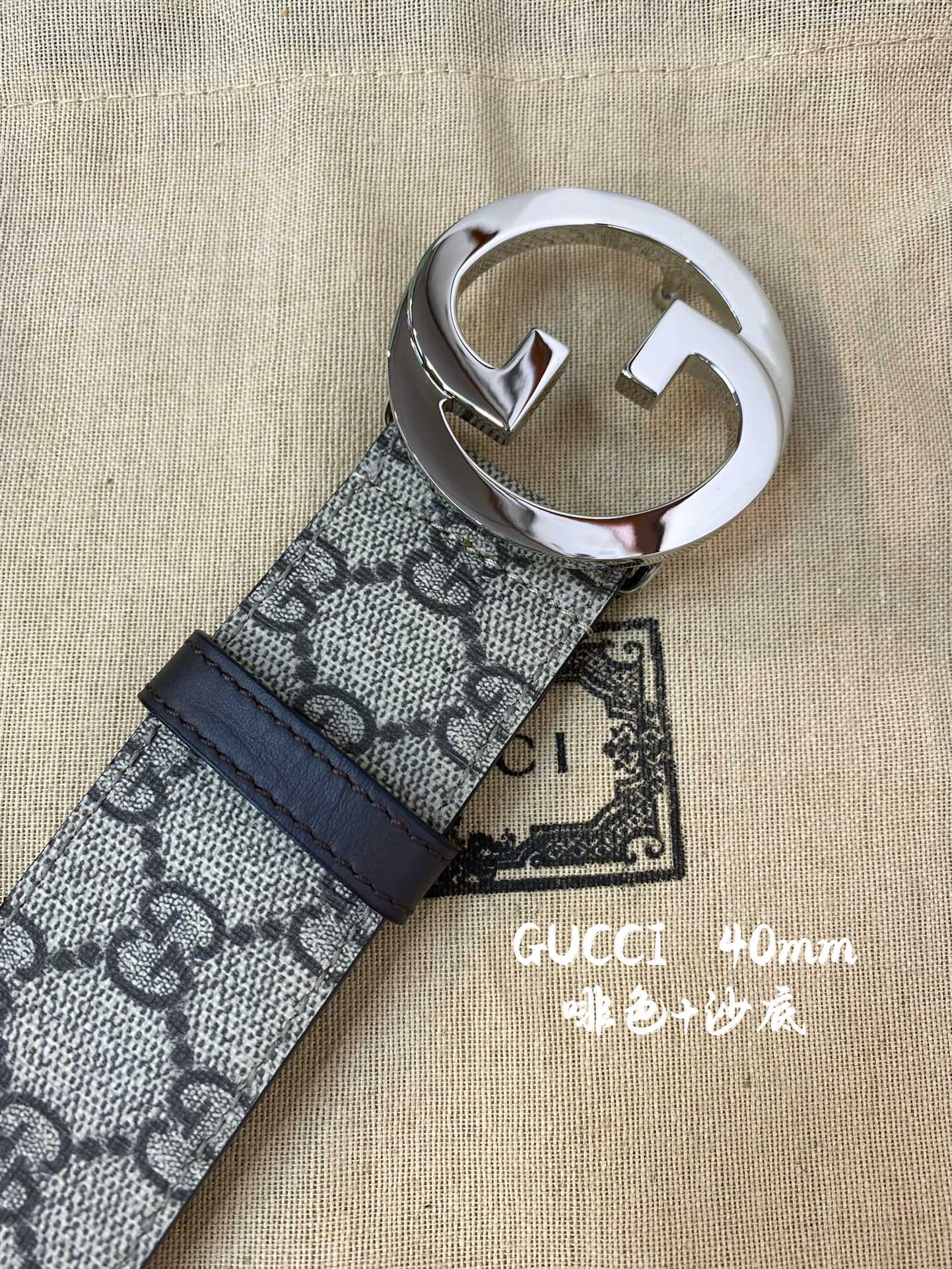 Gucci古奇官网经典款正品规格原单品质专柜VC提花面料头层牛皮底官网38mm