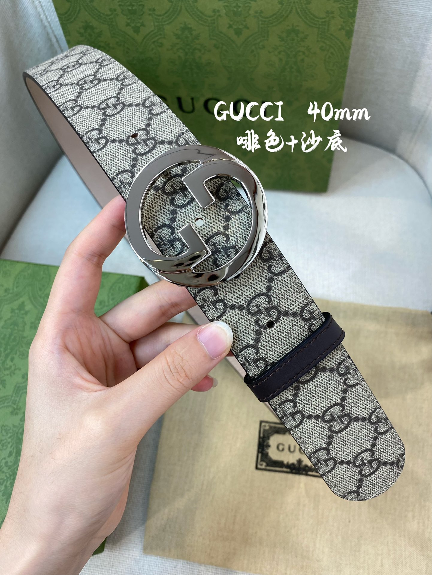 Gucci古奇官网经典款正品规格原单品质专柜VC提花面料头层牛皮底官网38mm