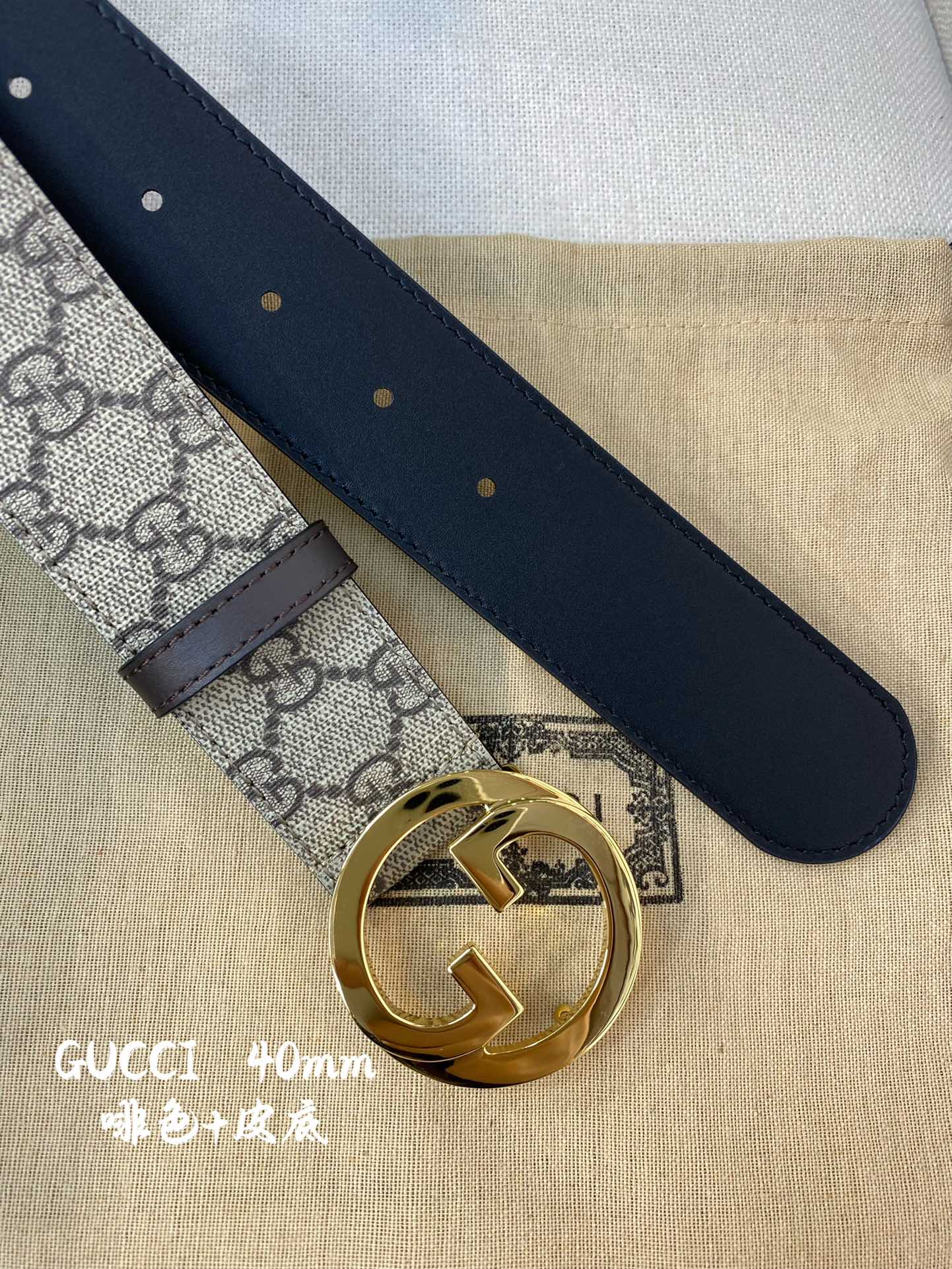 Gucci古奇官网经典款正品规格原单品质专柜VC提花面料头层牛皮底官网38mm