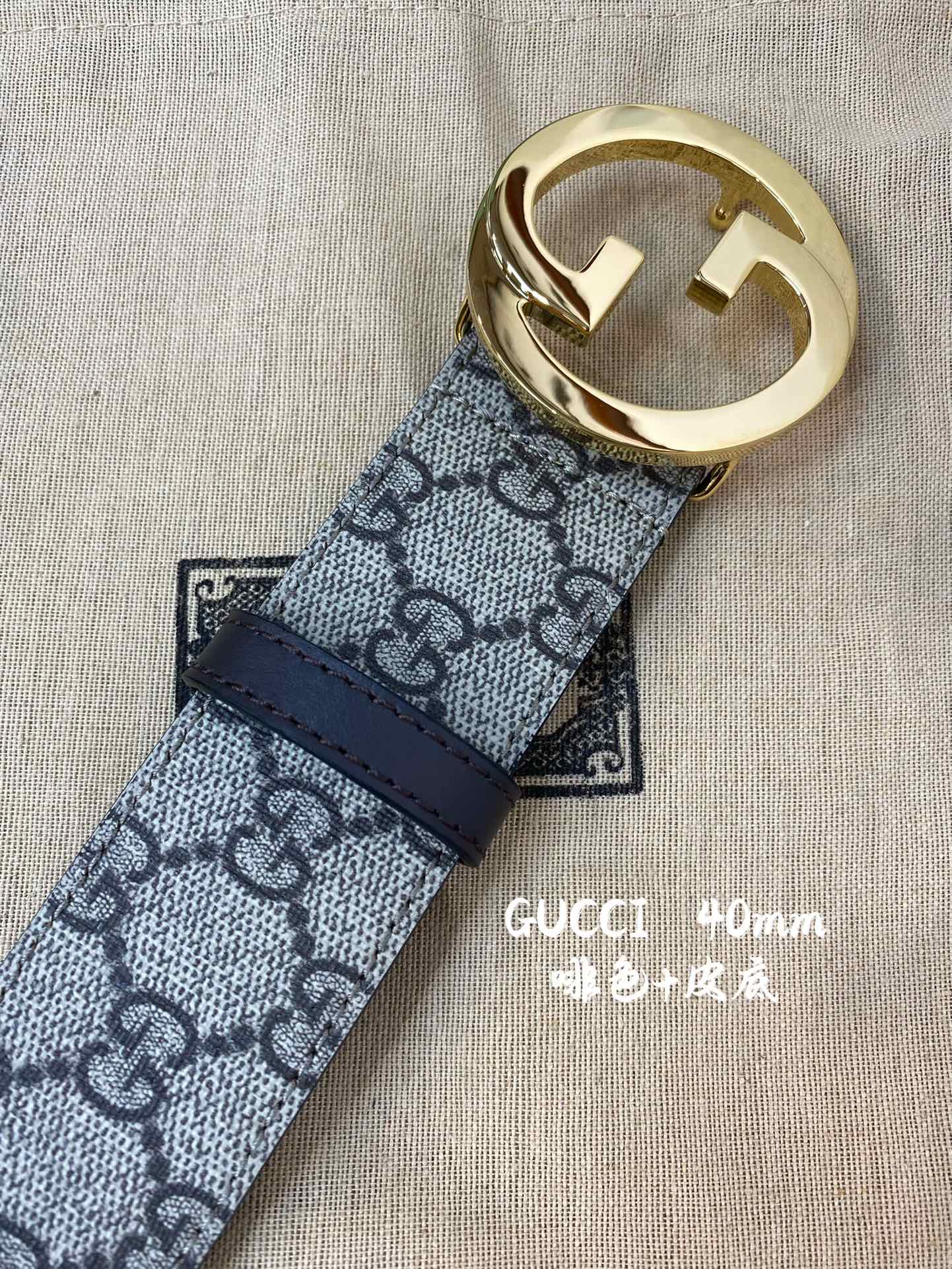 Gucci古奇官网经典款正品规格原单品质专柜VC提花面料头层牛皮底官网38mm