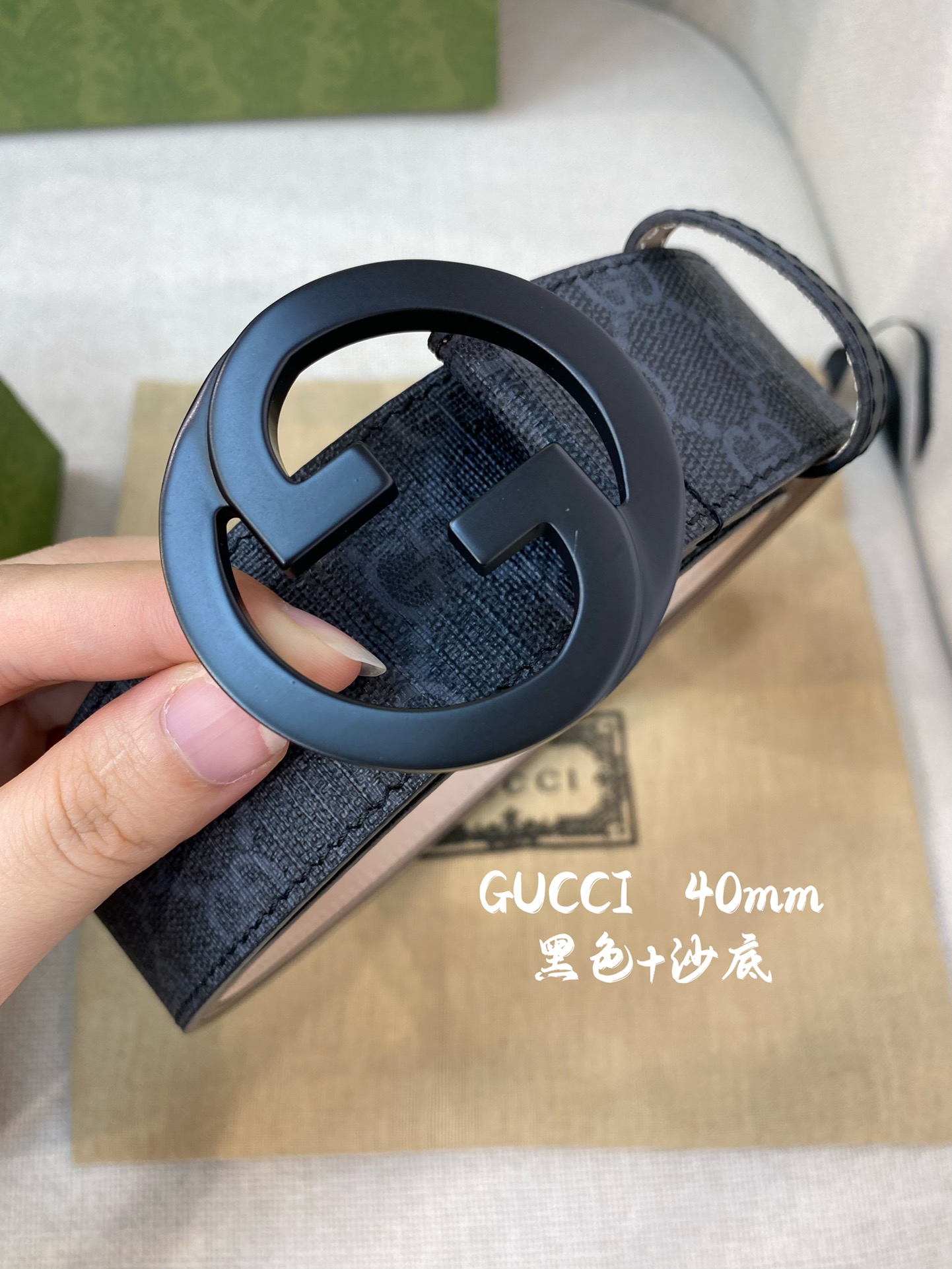 Gucci古奇官网经典款正品规格原单品质专柜VC提花面料头层牛皮底官网38mm