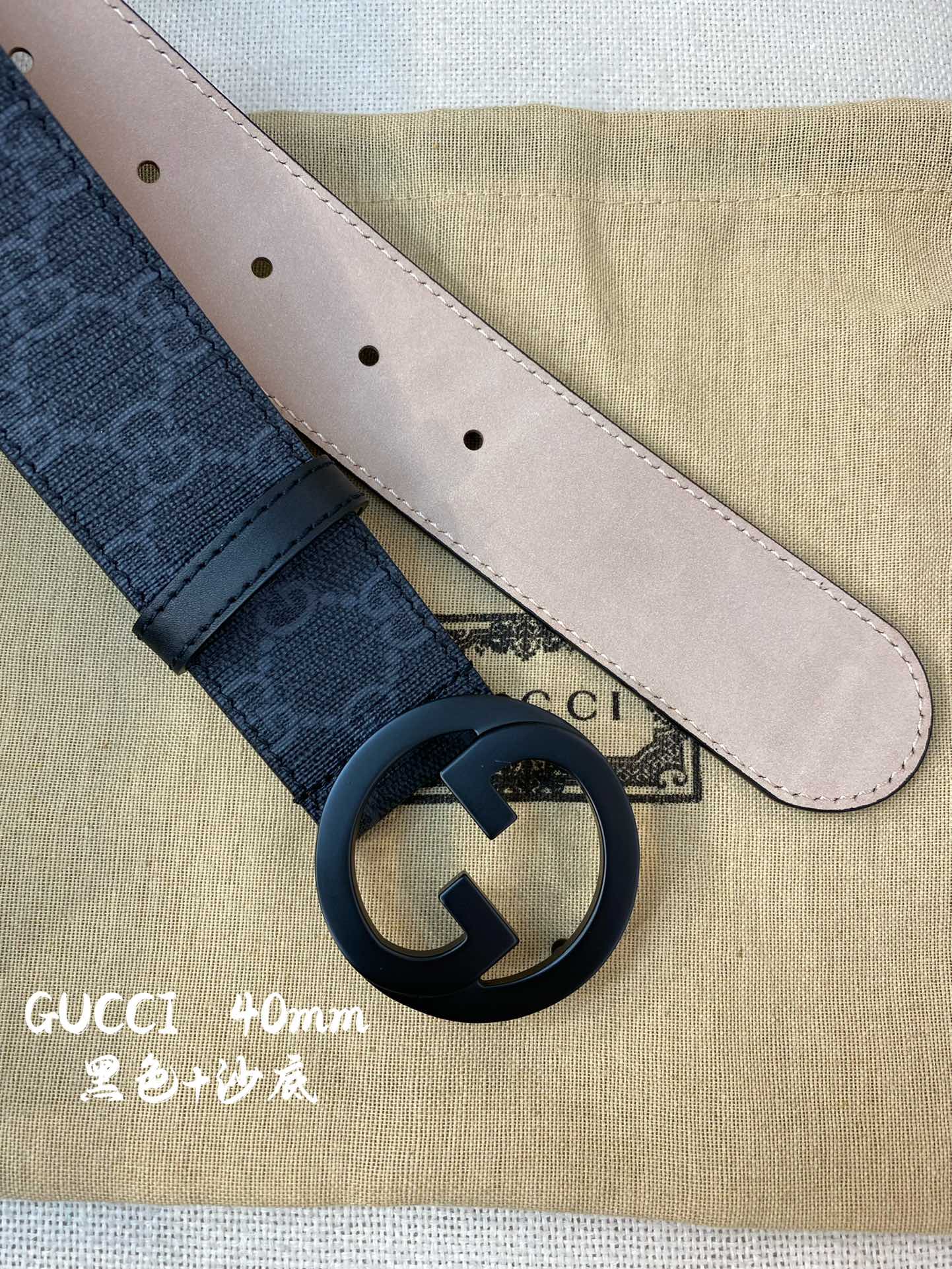 Gucci古奇官网经典款正品规格原单品质专柜VC提花面料头层牛皮底官网38mm