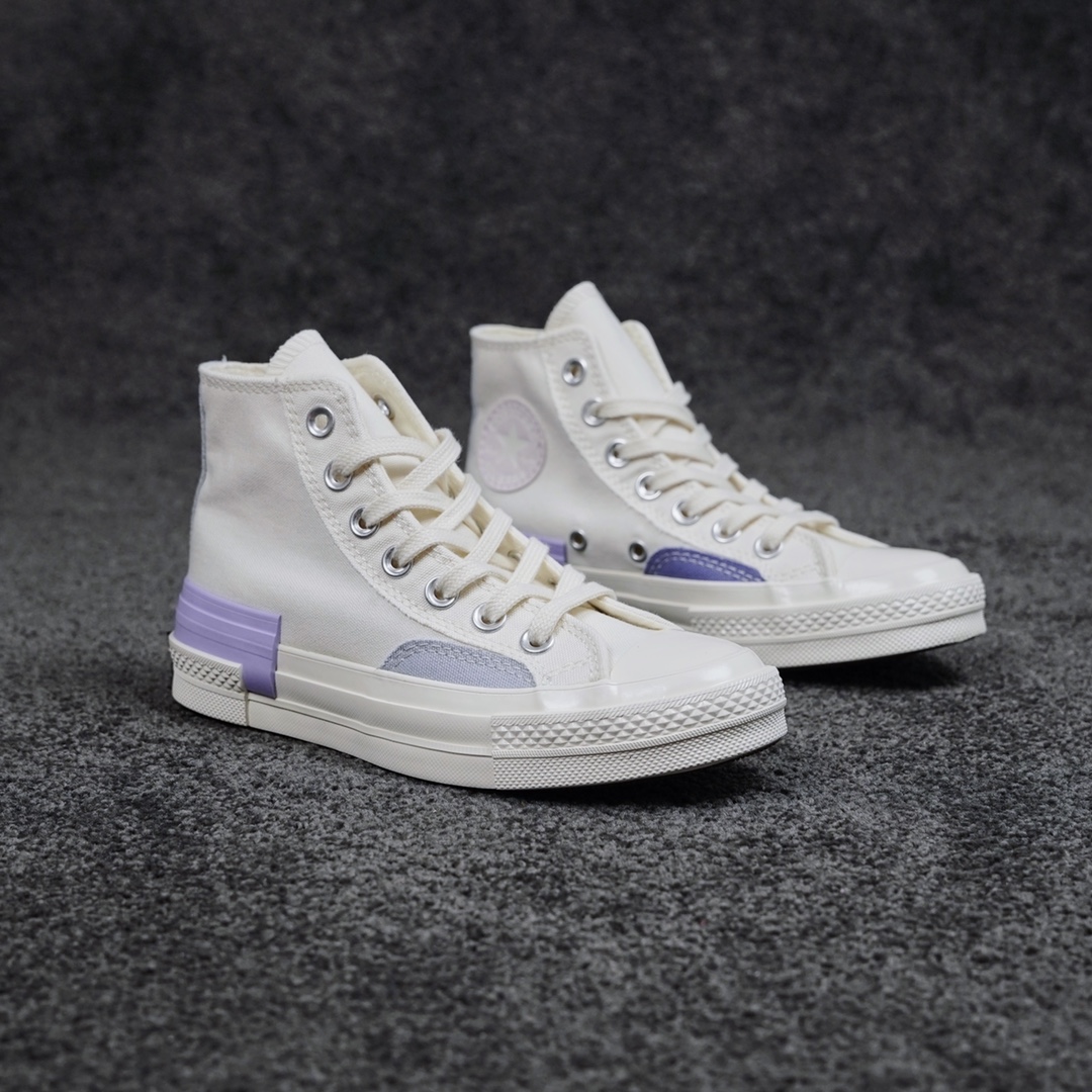 G0 Converse Chuck 70s 七巧板2.0匡威这次COLOR POP七巧板系列的设计真的是太有创意啦充满童趣，想起来小时侯玩的七巧板太可爱啦奶fufu的配色太温柔了吧莫兰迪色系真滴耐看又百搭又有活力小清新的颜色炒鸡适夏天名副其实的可盐可甜不管是酷酷的还是甜美的都随意搭配 简直无敌百搭