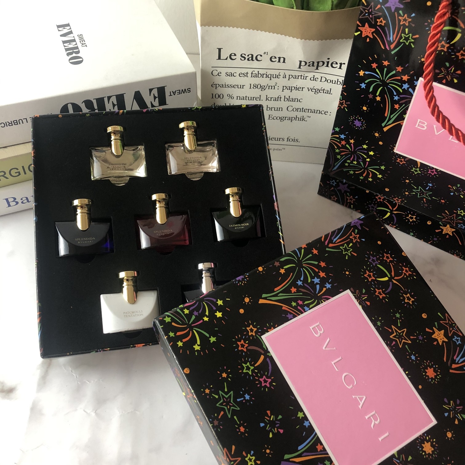 Bvlgari Fireworks Miniature Perfume Set - 7 x 7.5ml Variety 4 a1658495027115 0373