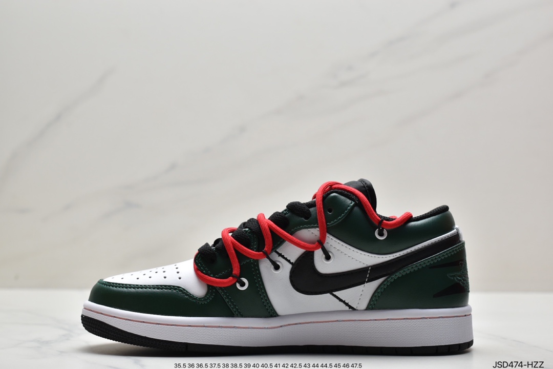 200 耐克Nike Air Jordan 1 Low”Beige/Green/Happy Smile”AJ1低帮乔丹一代553558-062