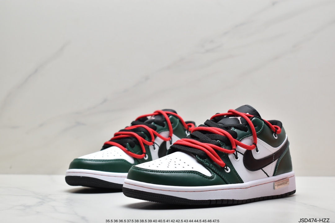 200 耐克Nike Air Jordan 1 Low”Beige/Green/Happy Smile”AJ1低帮乔丹一代553558-062