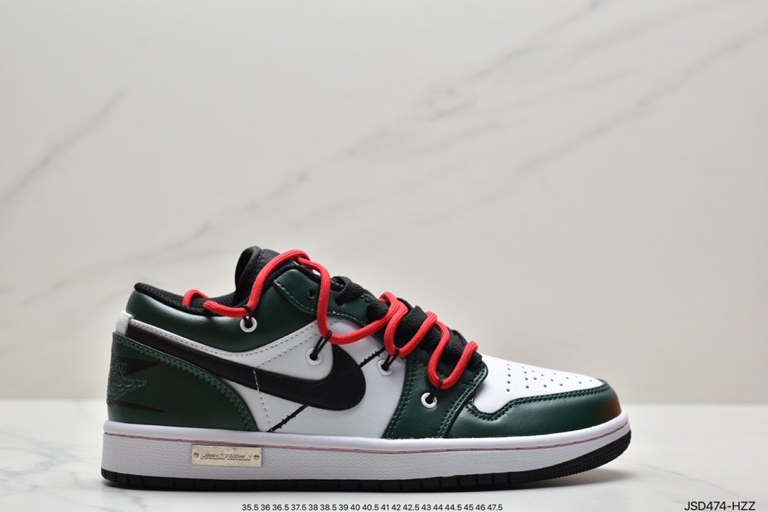 200 耐克Nike Air Jordan 1 Low”Beige/Green/Happy Smile”AJ1低帮乔丹一代553558-062