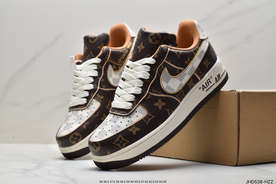 190 LV 路易威登 串标耐克Nike Air Force 1 Low x LV联名 空军一号低帮百搭休闲运动板鞋