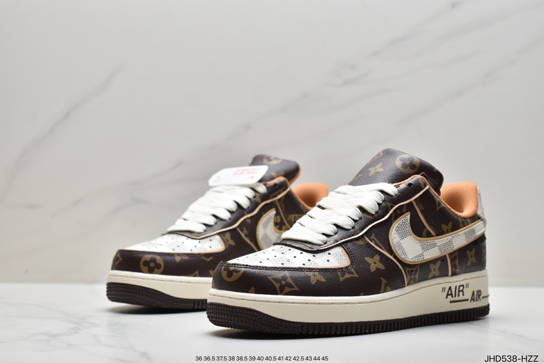 190 LV 路易威登 串标耐克Nike Air Force 1 Low x LV联名 空军一号低帮百搭休闲运动板鞋