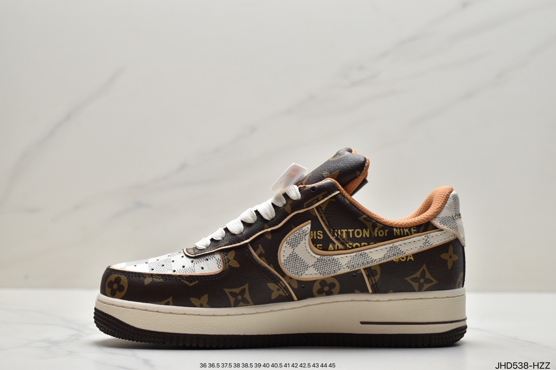 190 LV 路易威登 串标耐克Nike Air Force 1 Low x LV联名 空军一号低帮百搭休闲运动板鞋