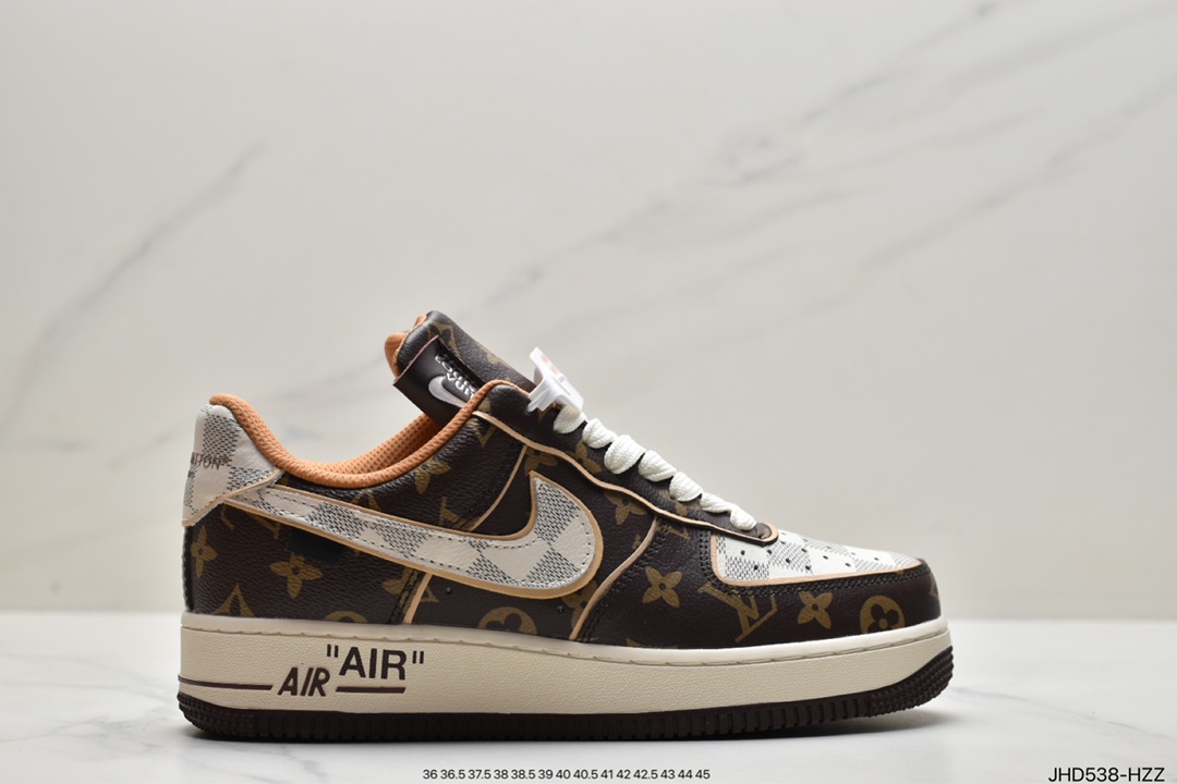 190 LV 路易威登 串标耐克Nike Air Force 1 Low x LV联名 空军一号低帮百搭休闲运动板鞋