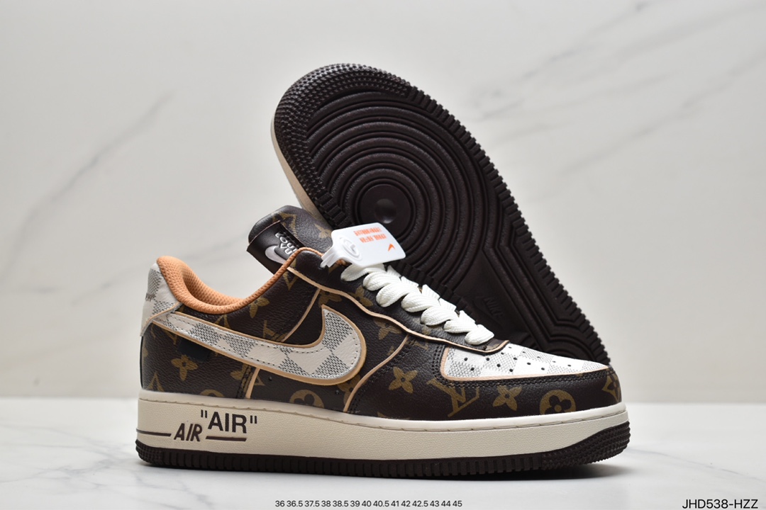 190 LV 路易威登 串标耐克Nike Air Force 1 Low x LV联名 空军一号低帮百搭休闲运动板鞋