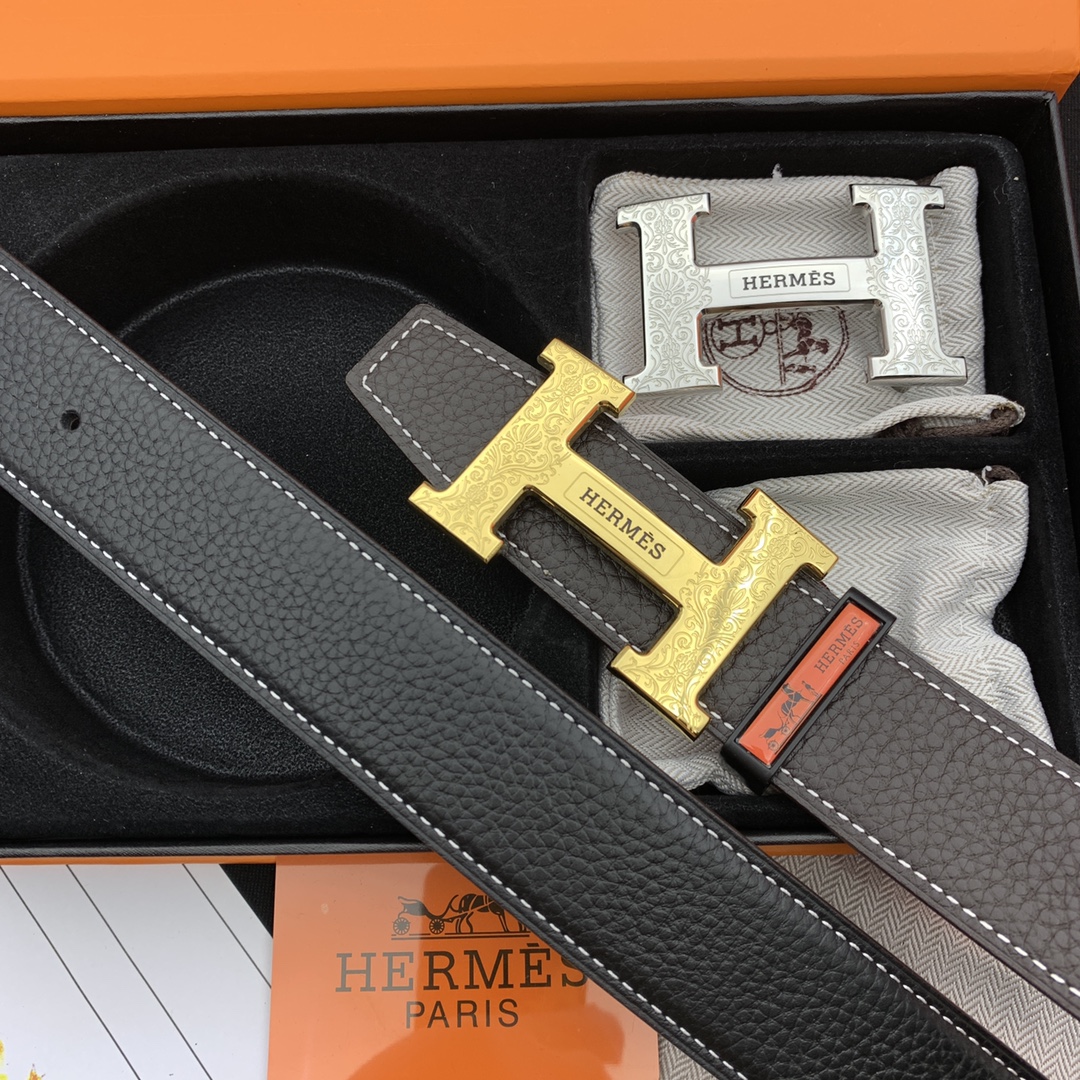 I5  爱马仕双扣腰带 顶级原单 皮带