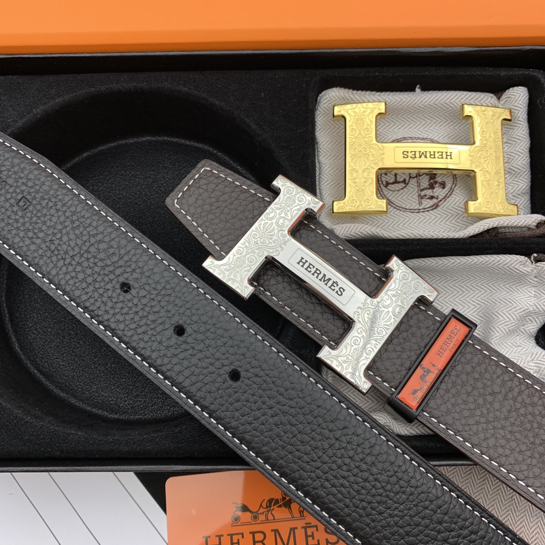 I5  爱马仕双扣腰带 顶级原单 皮带