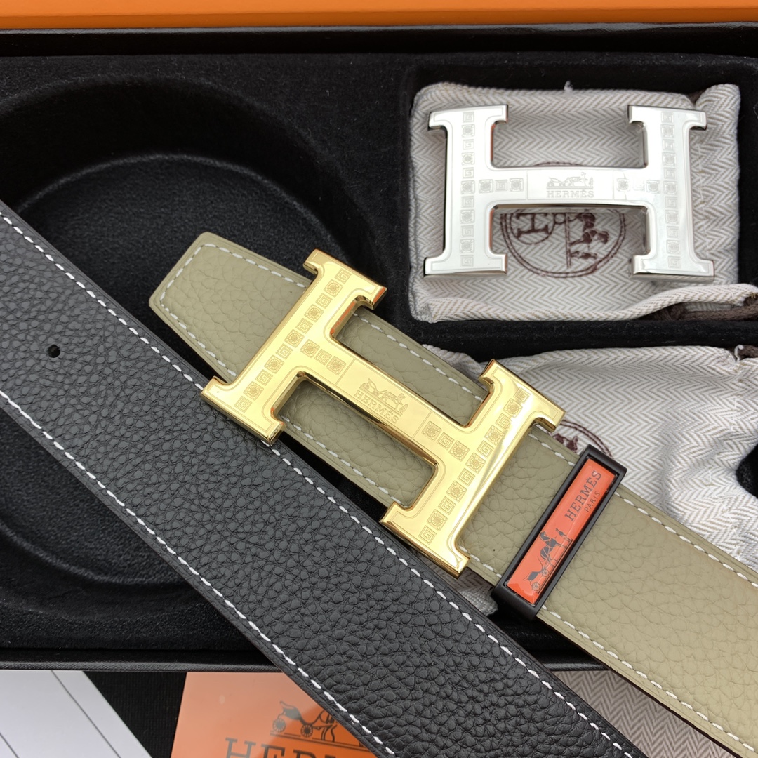 I5  爱马仕双扣腰带 顶级原单 皮带