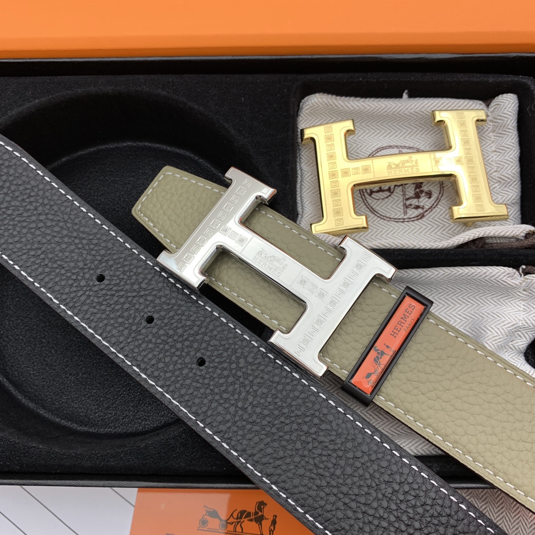 I5  爱马仕双扣腰带 顶级原单 皮带