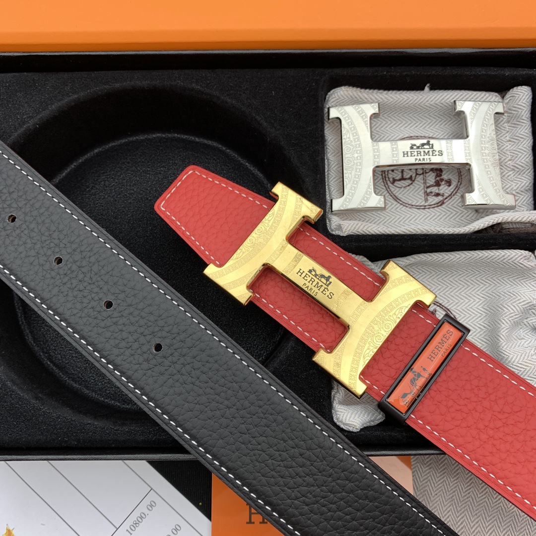 I5  爱马仕双扣腰带 顶级原单 皮带