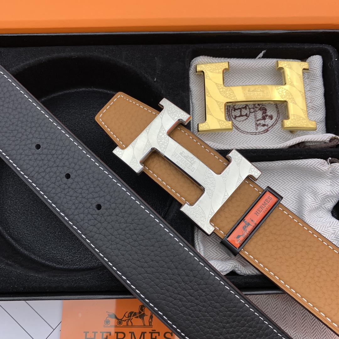 I5  爱马仕双扣腰带 顶级原单 皮带
