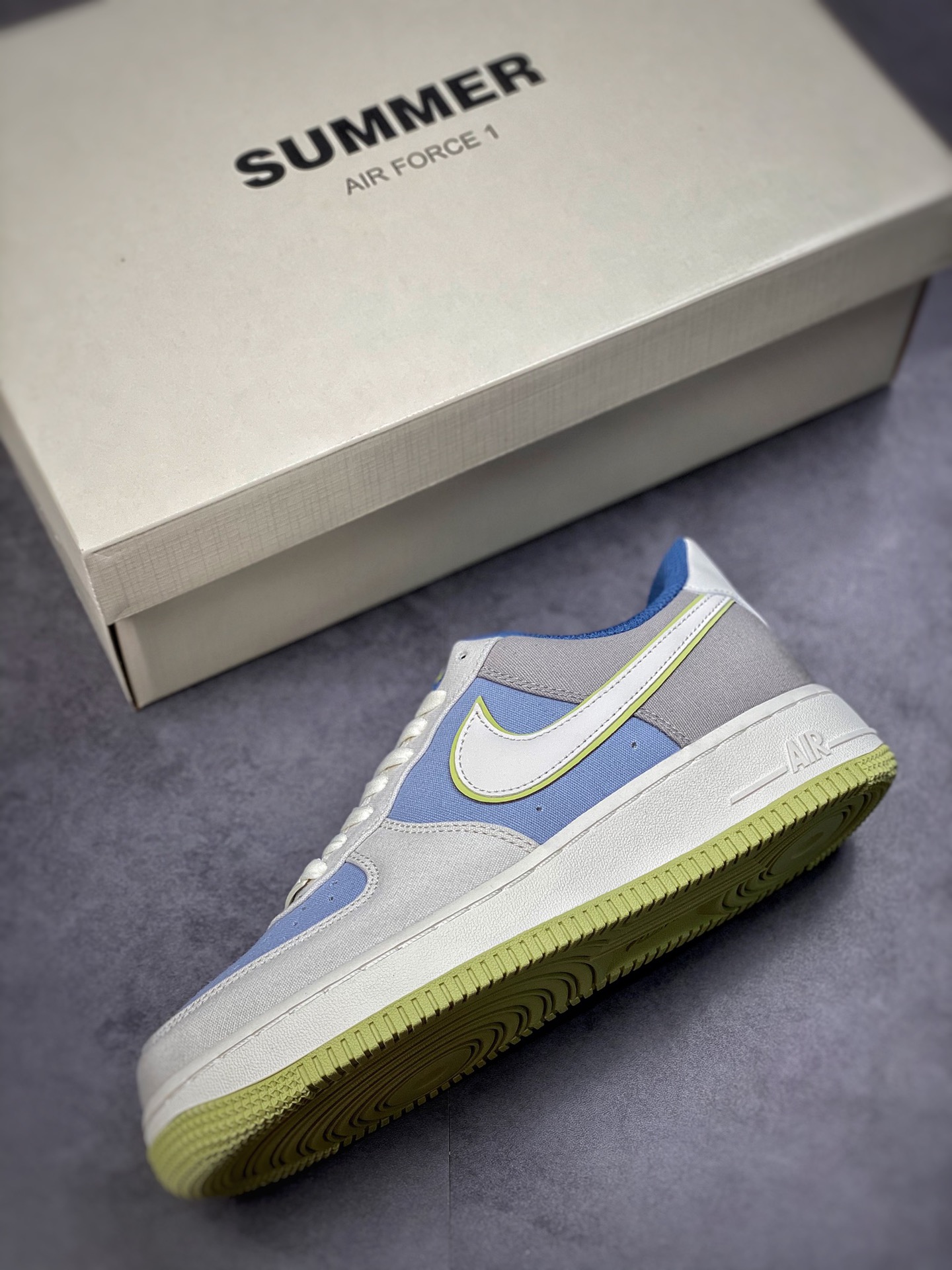 220 Nike Air Force 1 Low 07 灰蓝帆布 DG2296-025