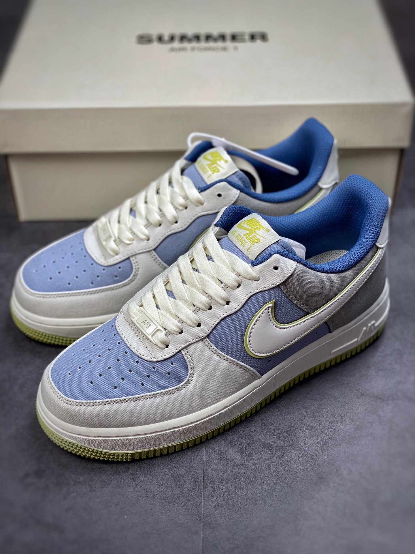 220 Nike Air Force 1 Low 07 灰蓝帆布 DG2296-025