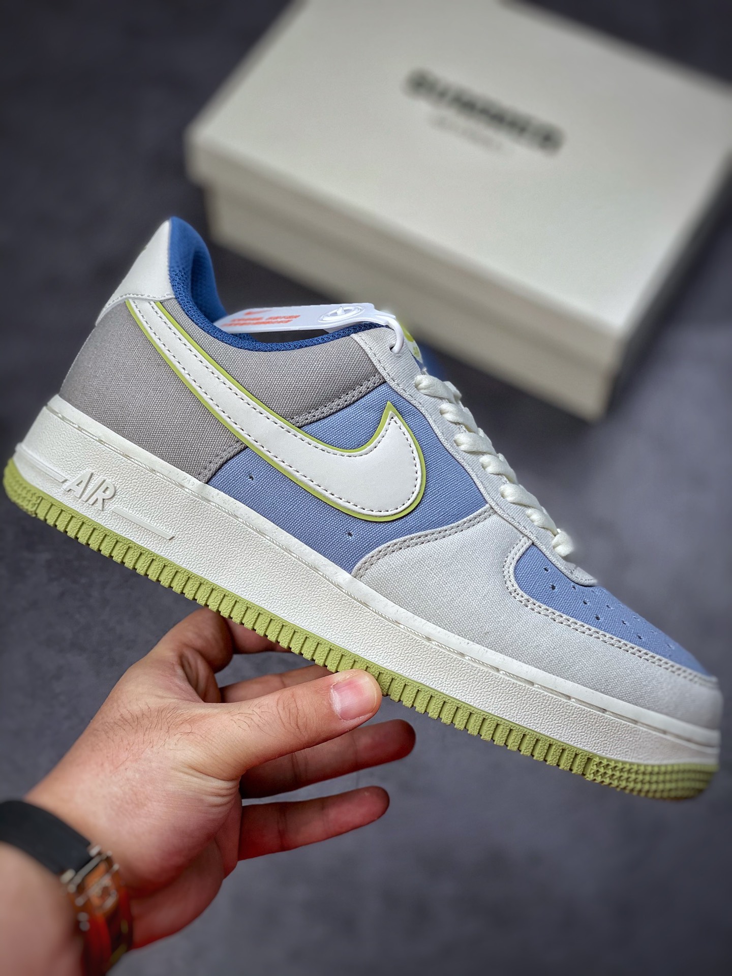 220 Nike Air Force 1 Low 07 灰蓝帆布 DG2296-025