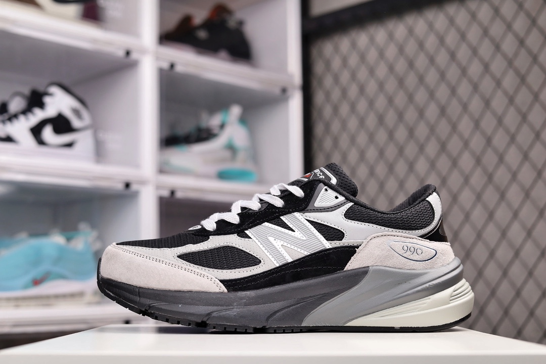 G5 NB新百伦New Balance in USA M990V6系列美产血统经典复古休闲运动百搭老爹跑步鞋“黑泥灰银3M”RC