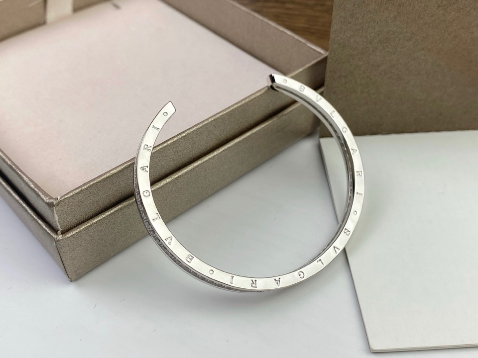 Bulgari宝格丽C型开口手镯高端亚金材质个性十足大气百搭玫瑰金白金两色