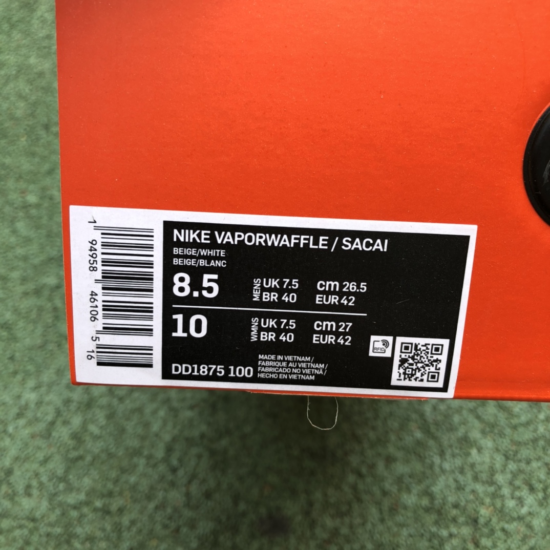 360  Nike Vaporwaffle x Sacai联名 白生姜 跑鞋DD1875-100
