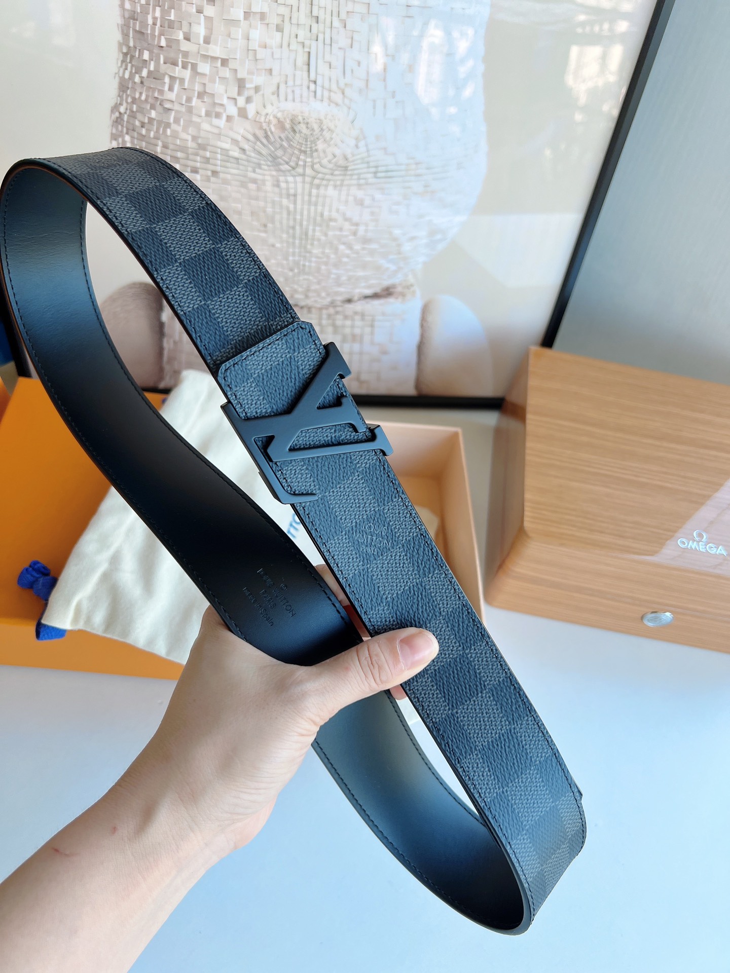 LV/路易威登   Monogram帆布.Damier帆布男士腰带