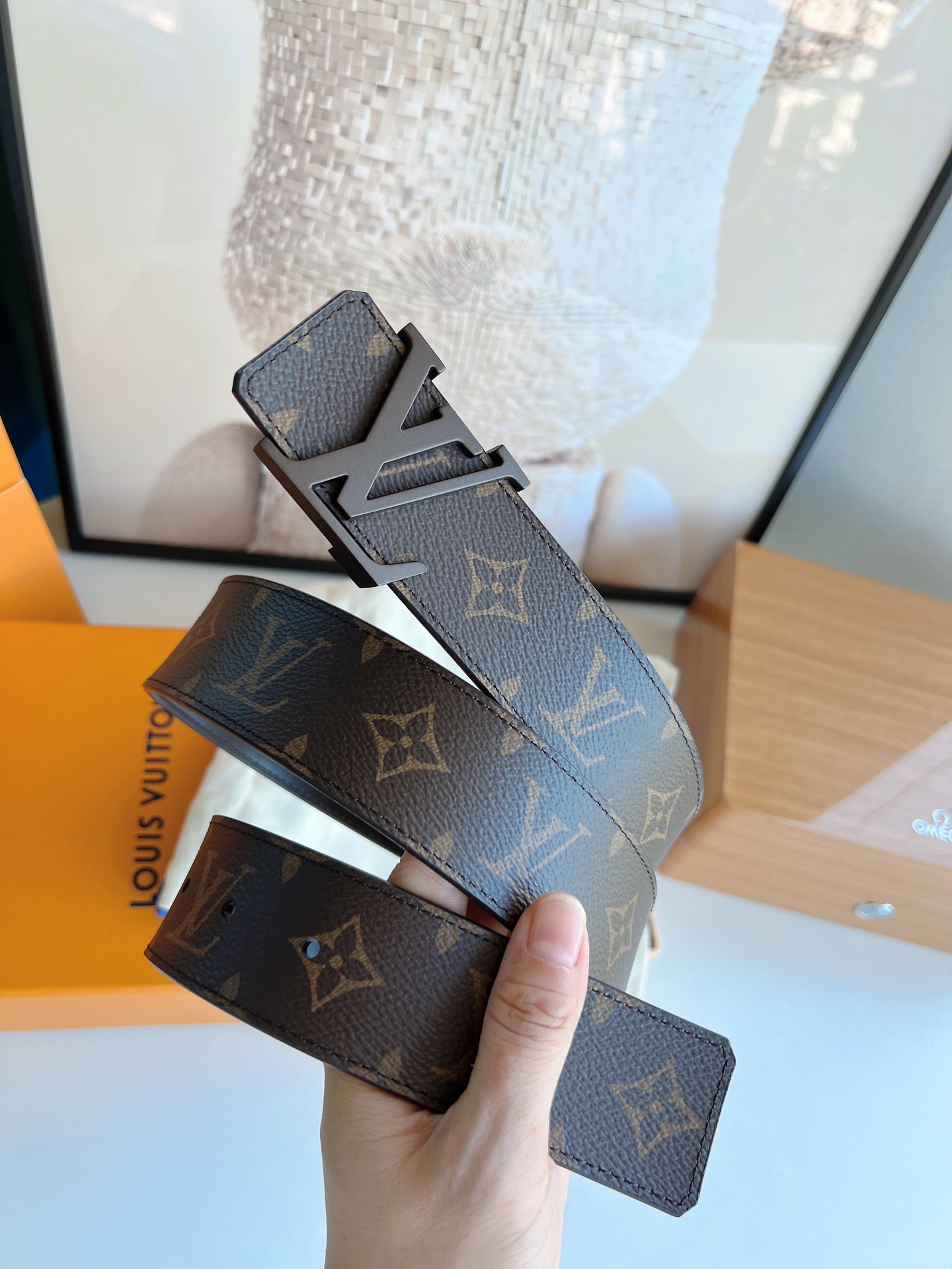 LV/路易威登   Monogram帆布.Damier帆布男士腰带