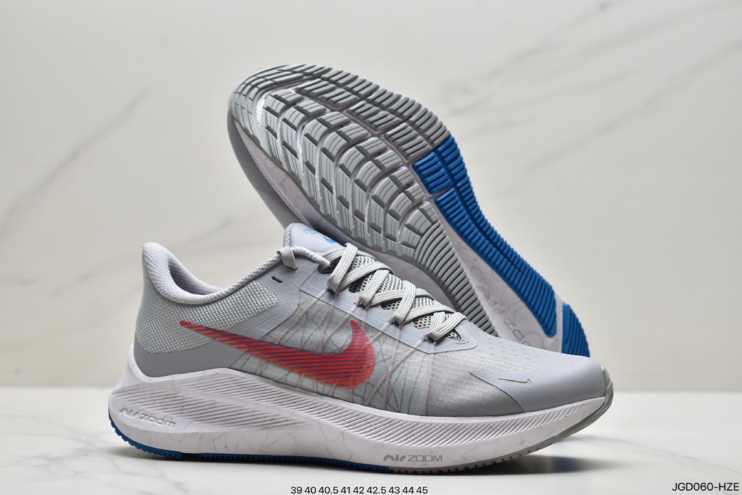 180 耐克Nike Zoom WINFLO 8代缓震大底飞线贾卡轻质透气休闲运动跑步鞋 CW3419-401