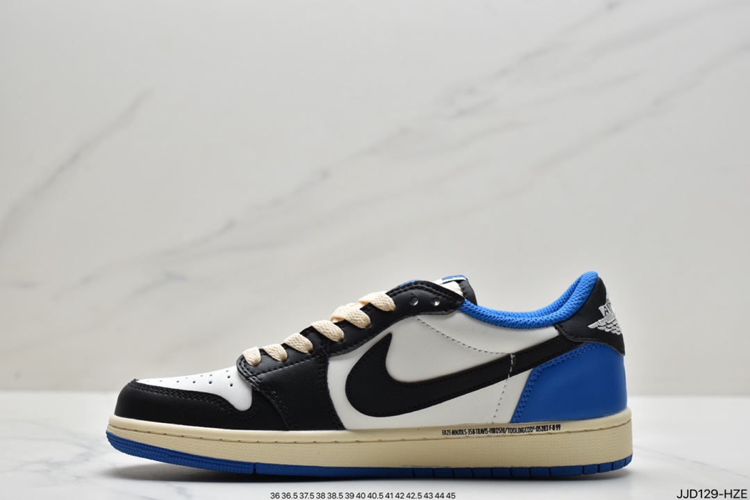 130 真标Travis Scott x Air Jordan AJ1 Low QX 倒钩TS联名低帮板鞋