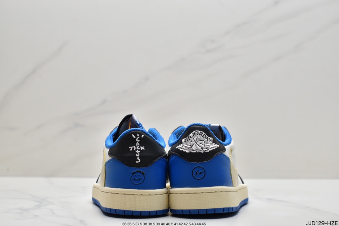130 真标Travis Scott x Air Jordan AJ1 Low QX 倒钩TS联名低帮板鞋