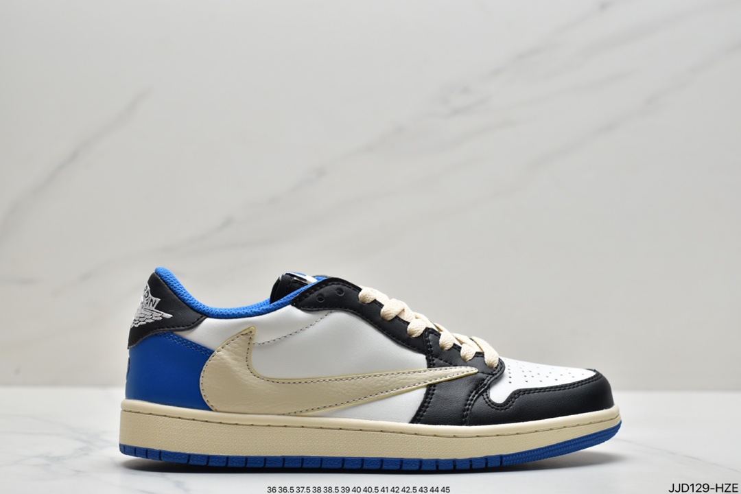 130 真标Travis Scott x Air Jordan AJ1 Low QX 倒钩TS联名低帮板鞋