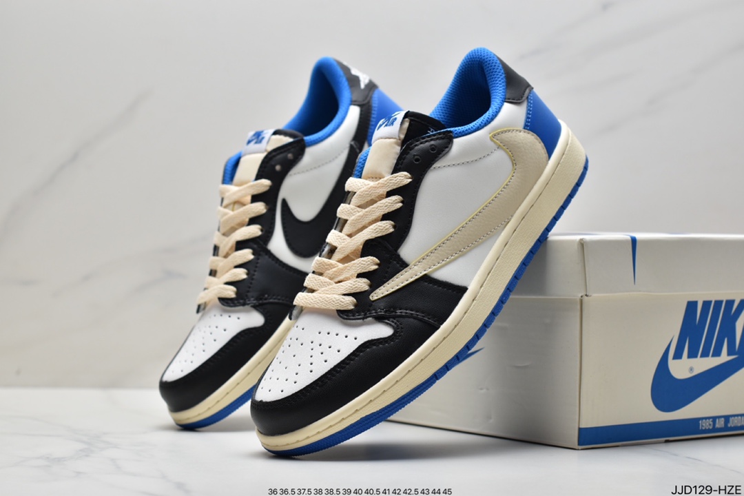 130 真标Travis Scott x Air Jordan AJ1 Low QX 倒钩TS联名低帮板鞋
