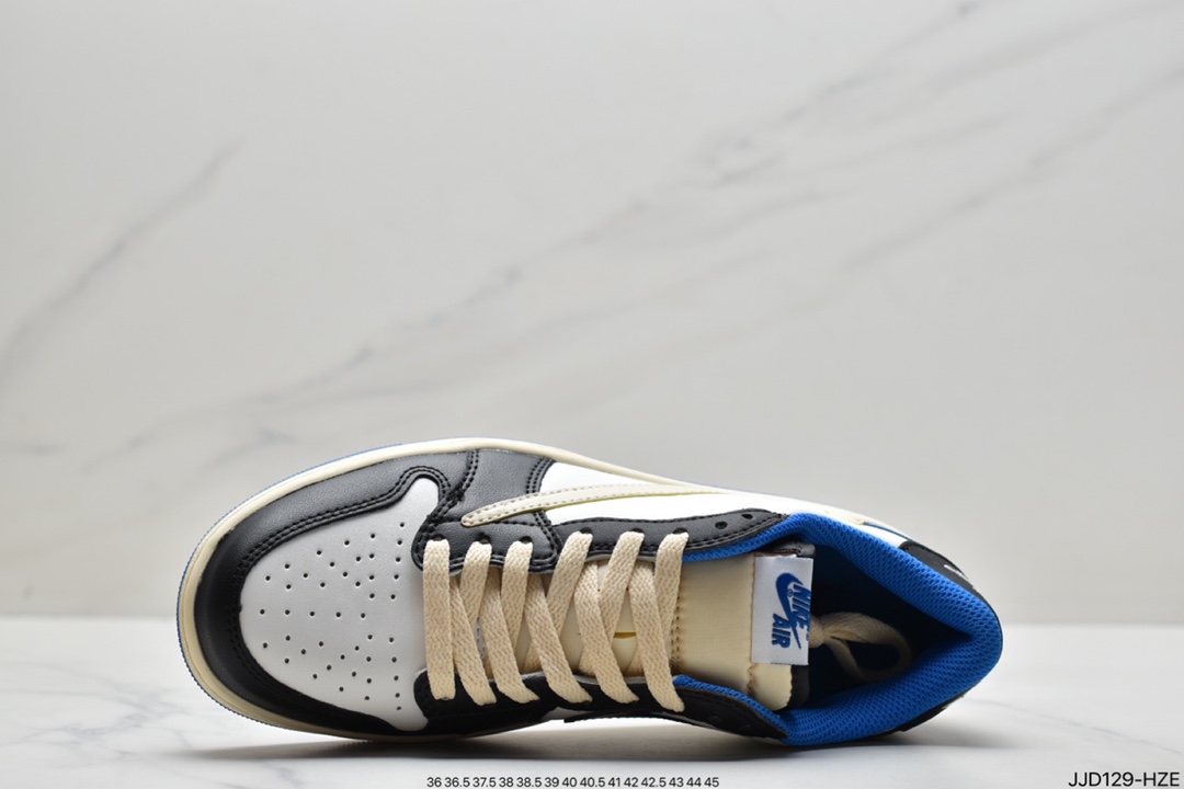 130 真标Travis Scott x Air Jordan AJ1 Low QX 倒钩TS联名低帮板鞋