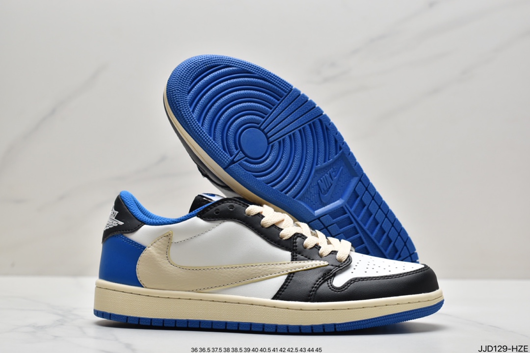 130 真标Travis Scott x Air Jordan AJ1 Low QX 倒钩TS联名低帮板鞋