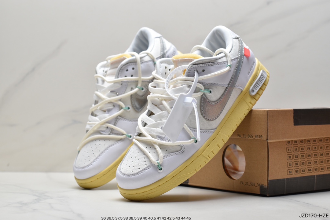 140 设计师独立品牌Off-White x Nike SB Dunk Low”The 15/50扣篮系列低帮板鞋 DJ0950