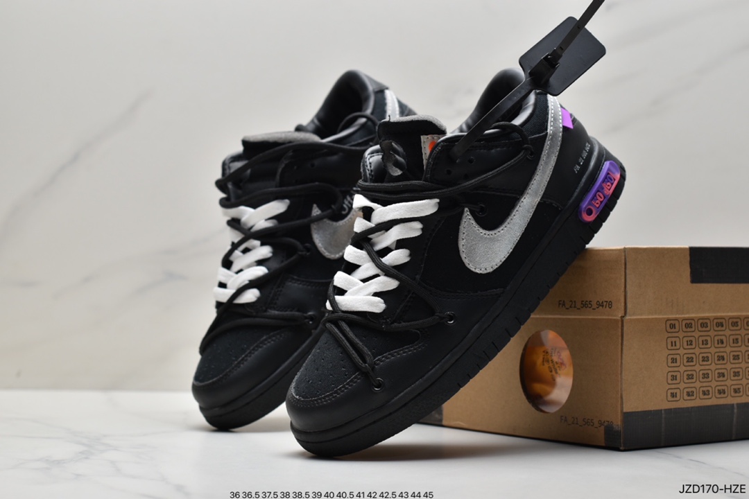 140 设计师独立品牌Off-White x Nike SB Dunk Low”The 15/50扣篮系列低帮板鞋 DJ0950