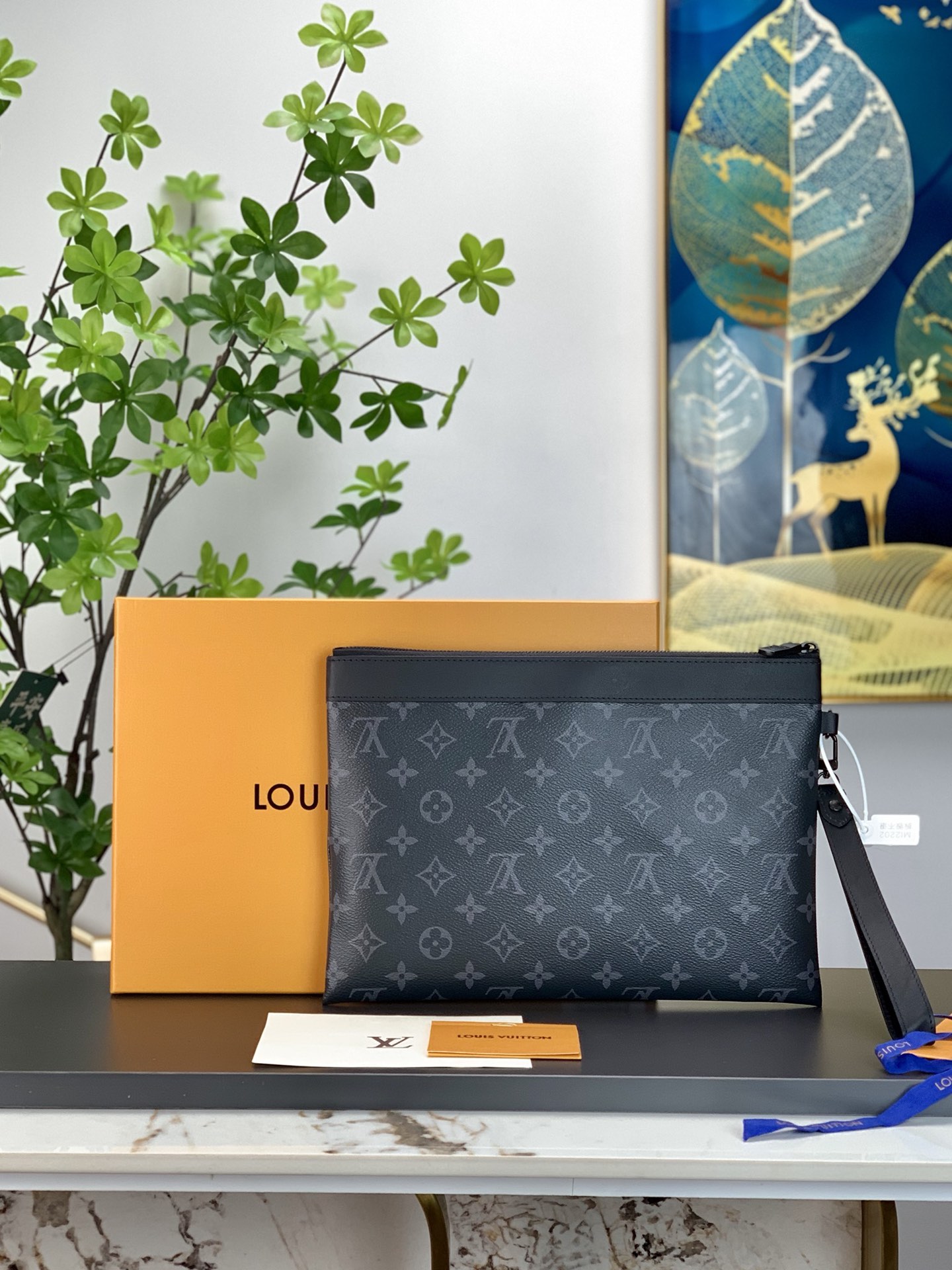 Is it illegal to buy dupe
 Louis Vuitton Clutches & Pouch Bags Black Grid Monogram Canvas Pochette M81569