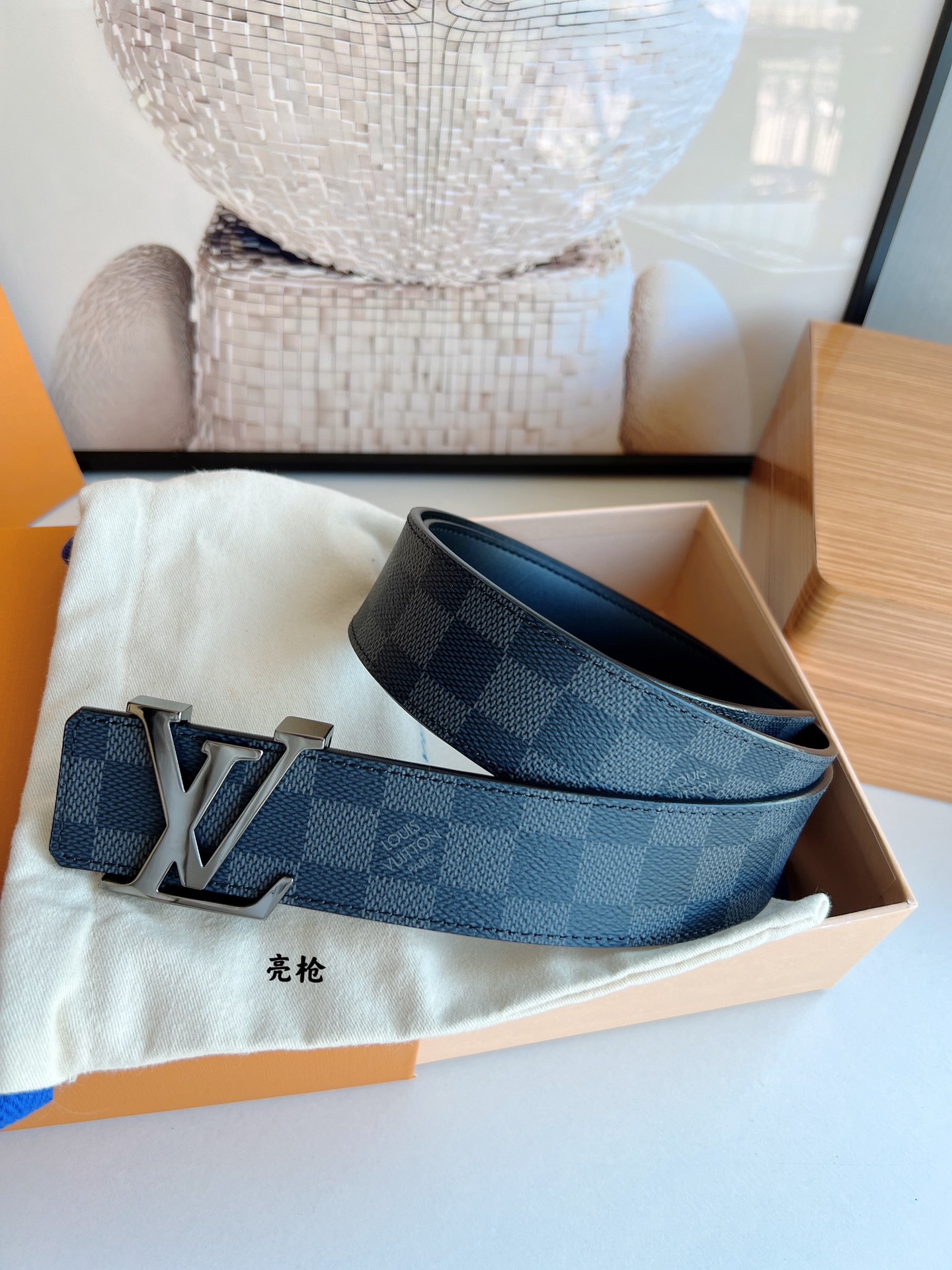 LV/路易威登   Monogram帆布.Damier帆布男士40毫米腰带
