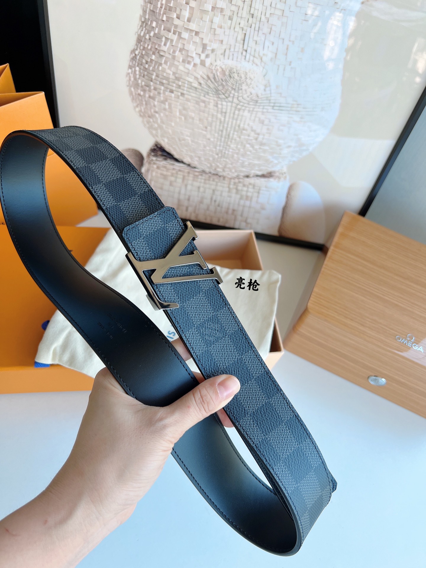LV/路易威登   Monogram帆布.Damier帆布男士40毫米腰带