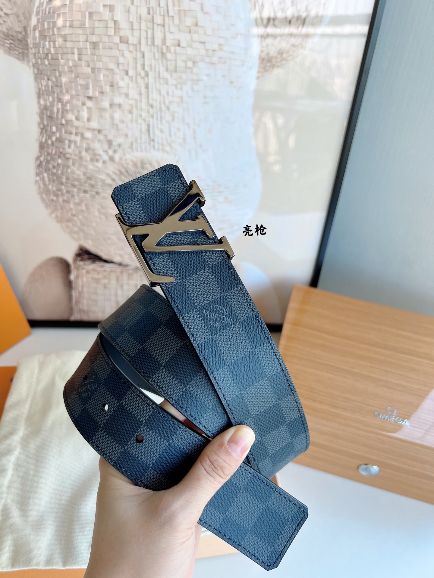 LV/路易威登   Monogram帆布.Damier帆布男士40毫米腰带