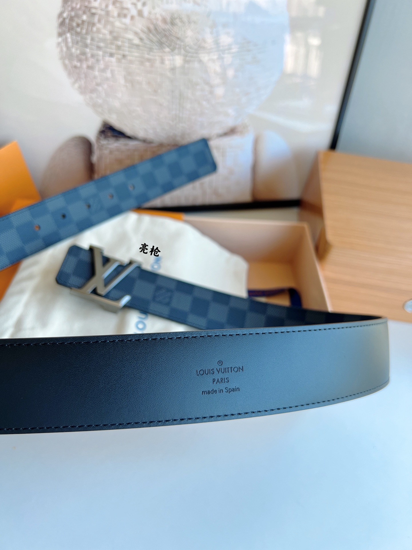 LV/路易威登   Monogram帆布.Damier帆布男士40毫米腰带
