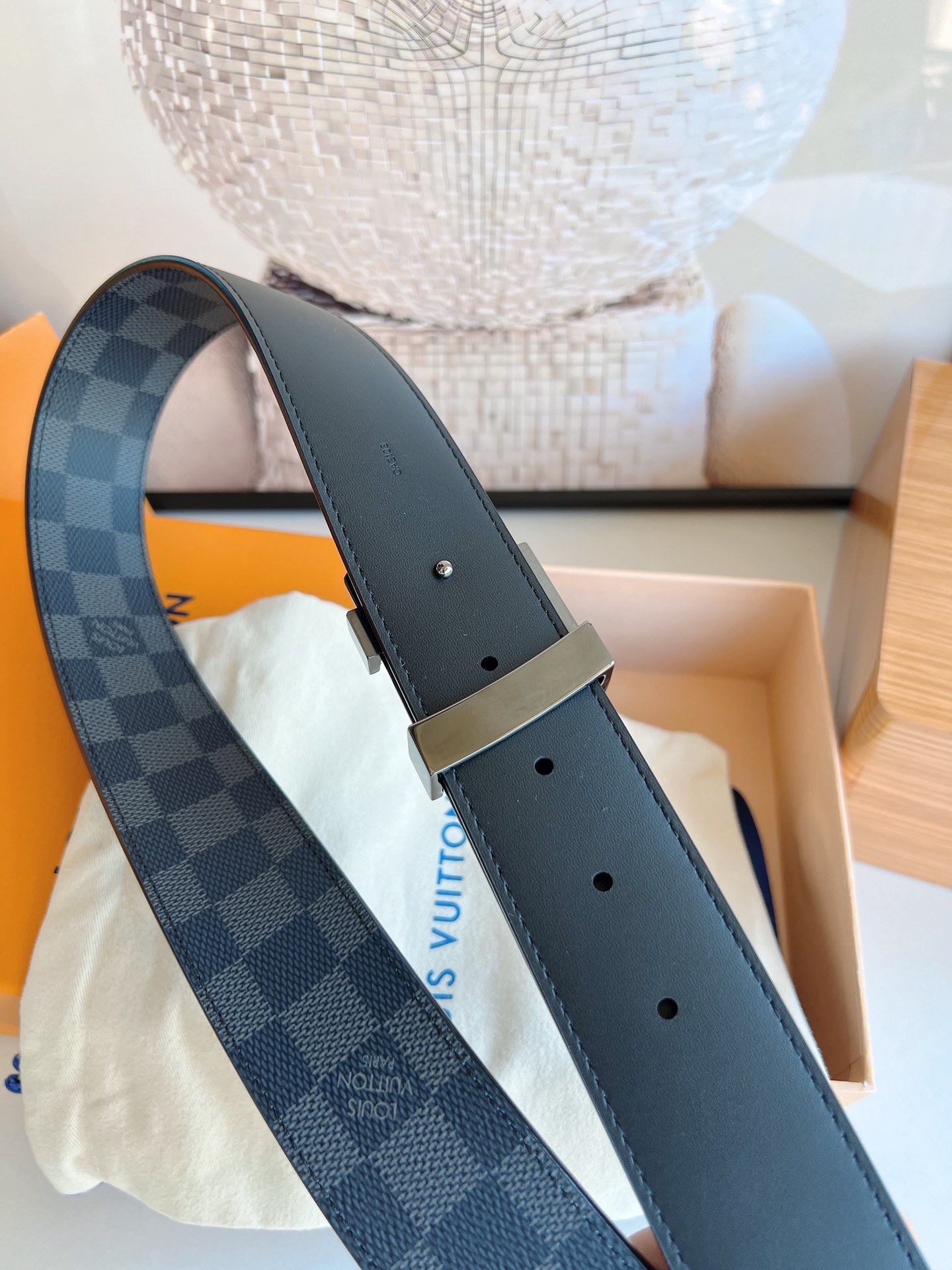 LV/路易威登   Monogram帆布.Damier帆布男士40毫米腰带