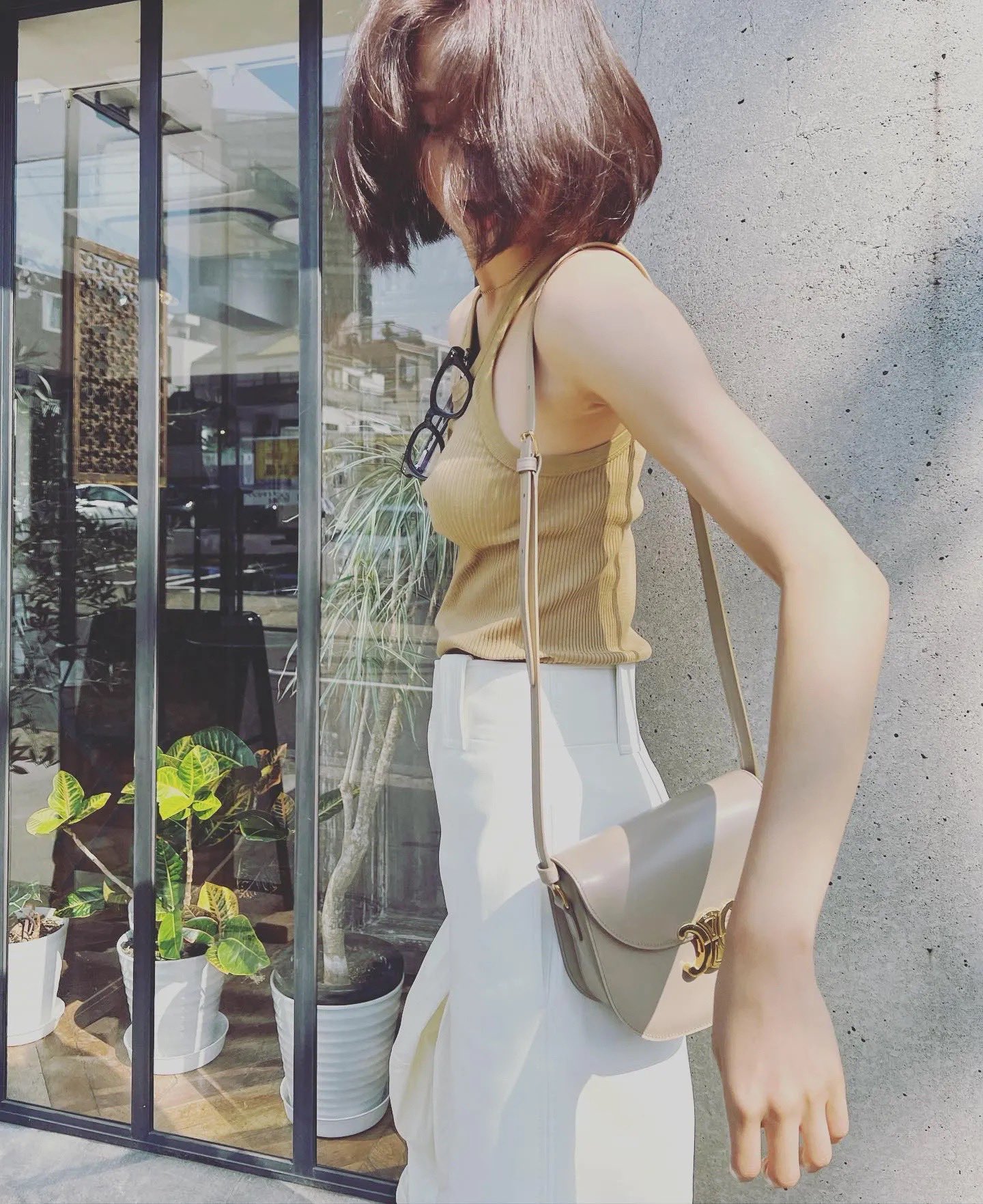 CELINE TEEN BESACE TRIOMPHE 18.5CM BAG 110413裸色