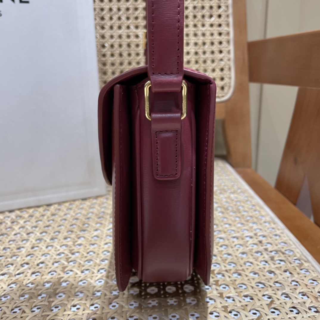 CELINE TEEN BESACE TRIOMPHE 18.5CM BAG 110413深红色