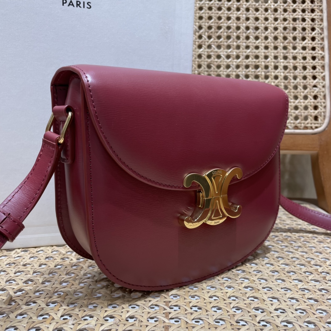 CELINE TEEN BESACE TRIOMPHE 18.5CM BAG 110413深红色